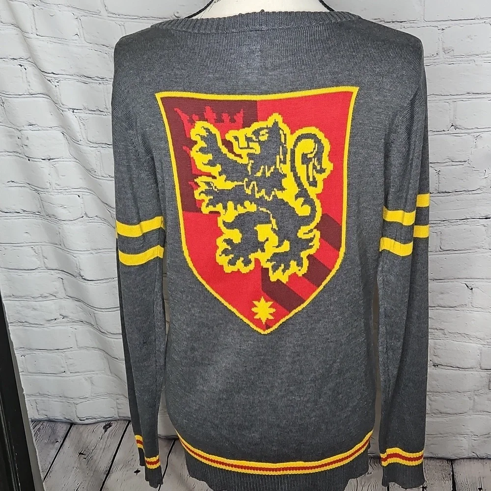 Harry Potter Gryffindor Cardigan Sweater Juniors Medium - Picture 3 of 5